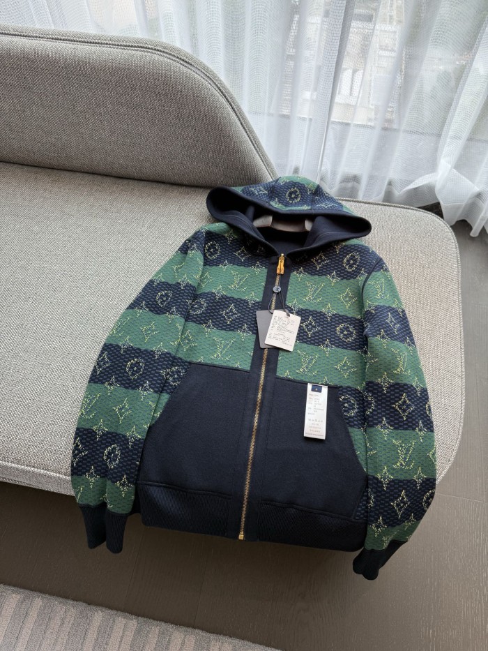 NIGO Louis Vuitton MONOGRAM Men's Spring/Fall Fashion Casual Hooded Zipper Letter Print Reversible Jacket #nigo331359