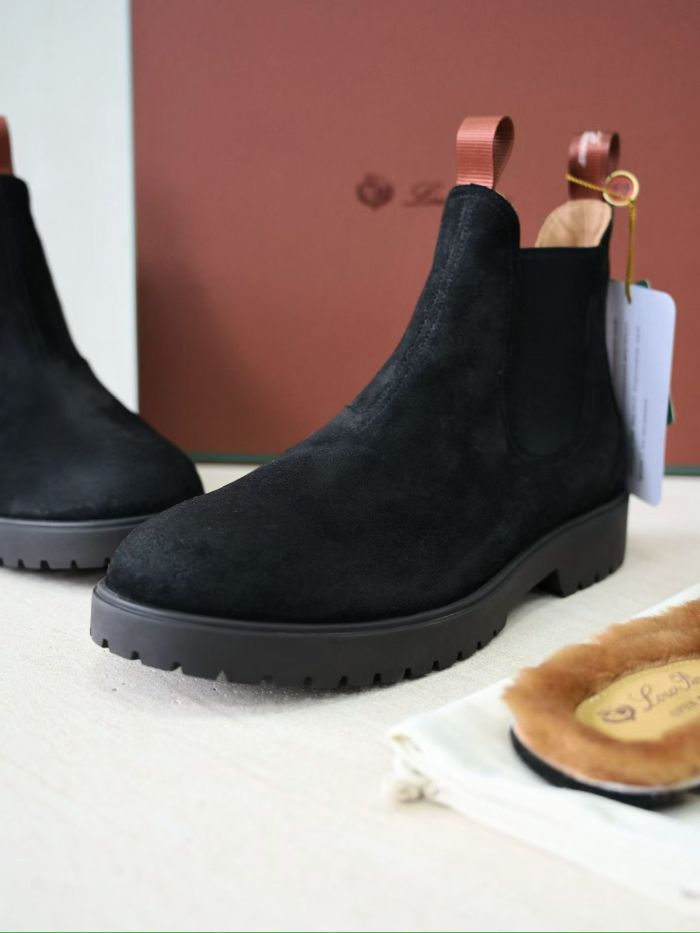 NIGO Loro Piana Men's Dover Walk Men's Chelsea Boots Winter shoes Low Cut Round Toe Martin Boot #nigo332379