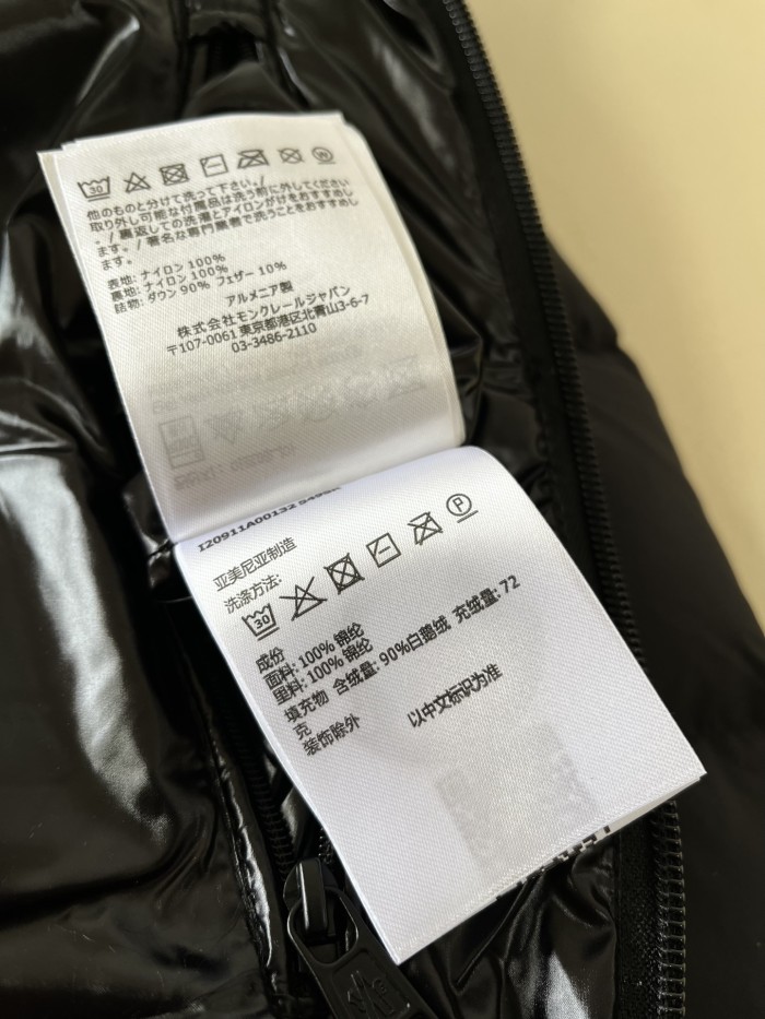 NIGO Moncler Men's New Black Warrior 3M Reflective White Goose Down Hooded Reflective Letters Down Jacket #nigo332483