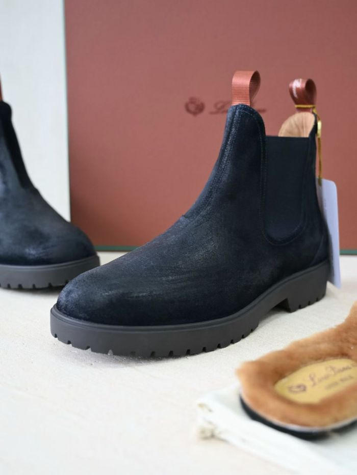 NIGO Loro Piana Men's Dover Walk Men's Chelsea Boots Winter shoes Low Cut Round Toe Martin Boot #nigo332379