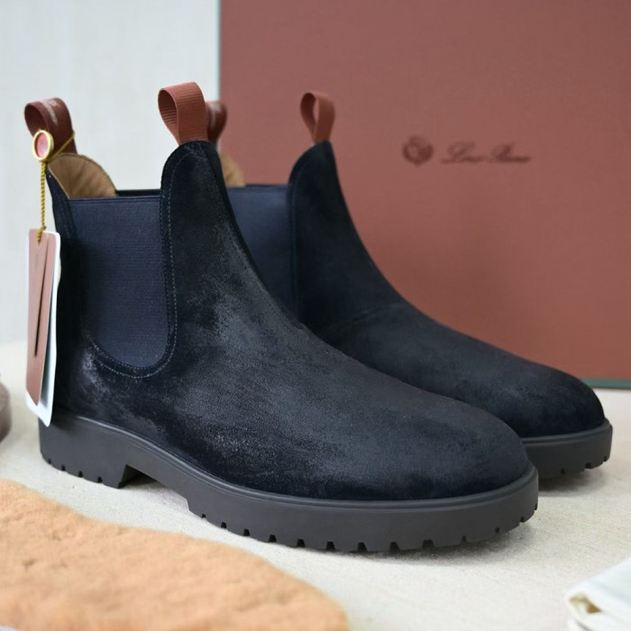 NIGO Loro Piana Men's Dover Walk Men's Chelsea Boots Winter shoes Low Cut Round Toe Martin Boot #nigo332379