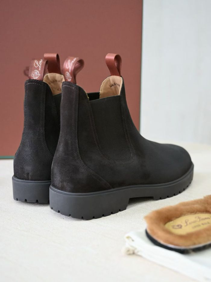 NIGO Loro Piana Men's Dover Walk Men's Chelsea Boots Winter shoes Low Cut Round Toe Martin Boot #nigo332379