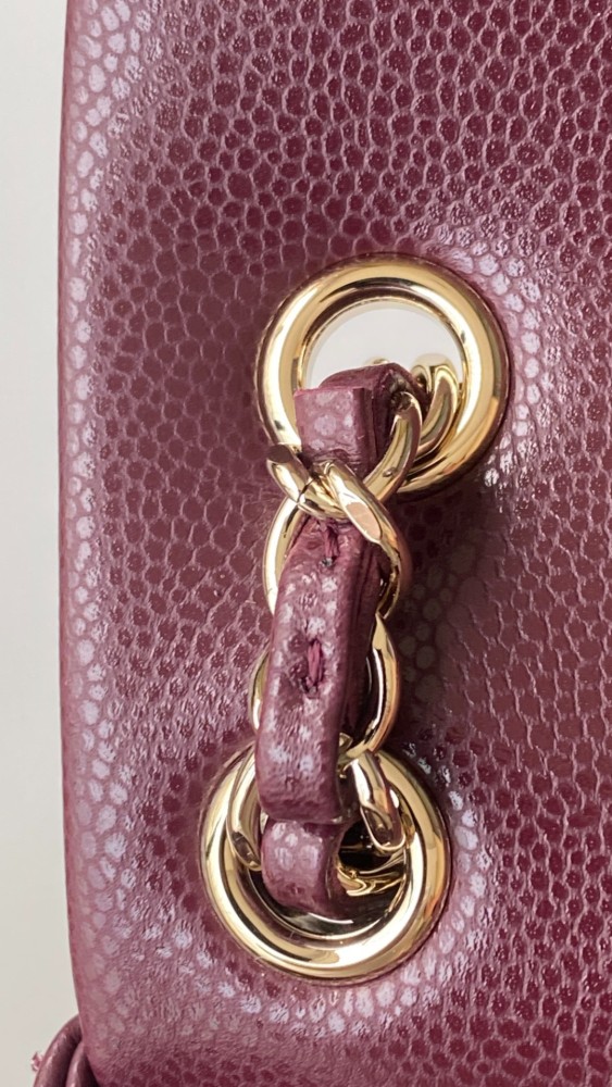 NIGO Chanel Women's Duma Bordeaux Red Leather Frog Large Backpack #nigo332640