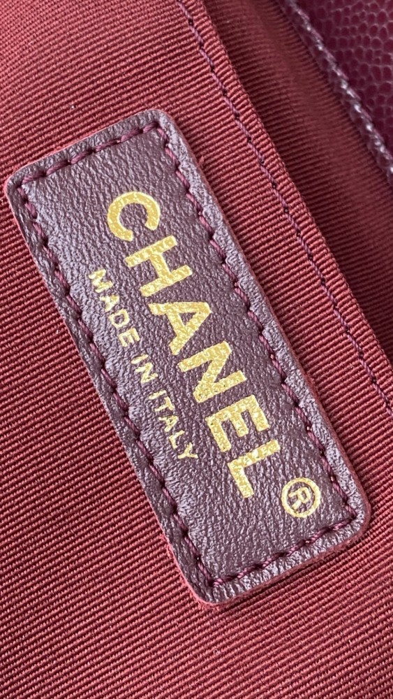 NIGO Chanel Women's Duma Bordeaux Red Leather Frog Large Backpack #nigo332640