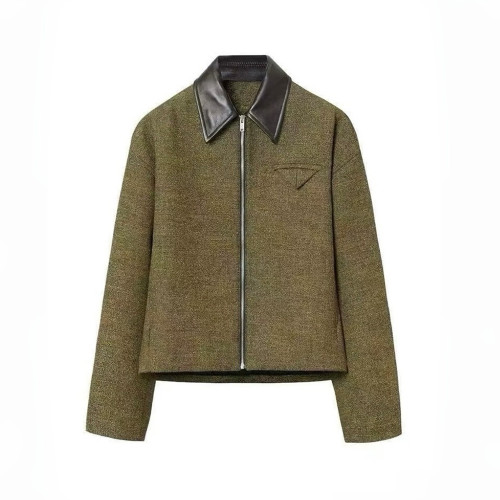  NIGO Bottega Veneta SG Men's Cotton Fringe Short Jacket Linen Beige Black Gold Silk Zipper Leather Lapel Long Sleeve Jacket #nigo332619