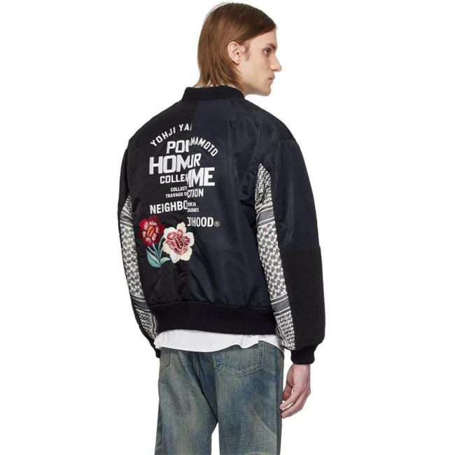 NIGO NEIGHBORHOOD x Yohji Yamamoto Men's Fall/Winter Joint Signature Labeling Short And Wide Design All Cowhide Slider #nigo332621