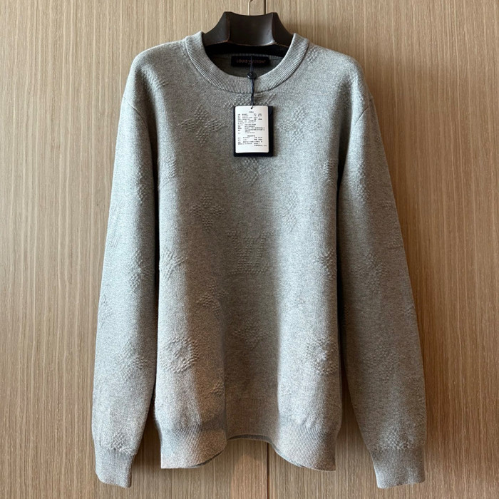 NIGO Louis Vuitton Men's and Women's MONOGRAM Embossed Pullover Knitted Three Dimensional Flower Knitted Sweater #nigo332643 