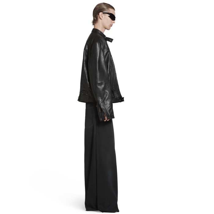 NIGO Balenciaga 25FW Cowhide Jacket Bew Double Zipper Ribbed Cuffs Leather Jacket Loose Version #nigo332836