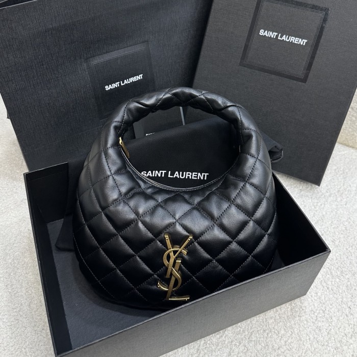 Saint Laurent ICARINO Quilted Nappa Leather Handbag ROSÉ Same Style Half-Moon Bag #nigo332811