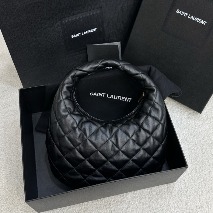 Saint Laurent ICARINO Quilted Nappa Leather Handbag ROSÉ Same Style Half-Moon Bag #nigo332811