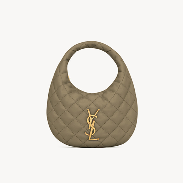 Saint Laurent ICARINO Quilted Nappa Leather Handbag ROSÉ Same Style Half-Moon Bag #nigo332811
