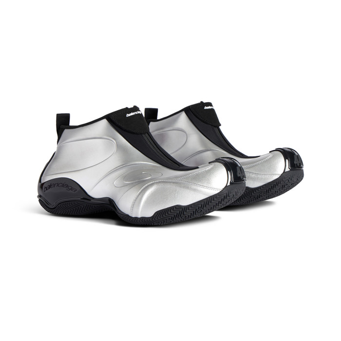 NIGO Balenciaga Basketball White Distressed Round Toe Zipper Basketball Shoes #nigo332802