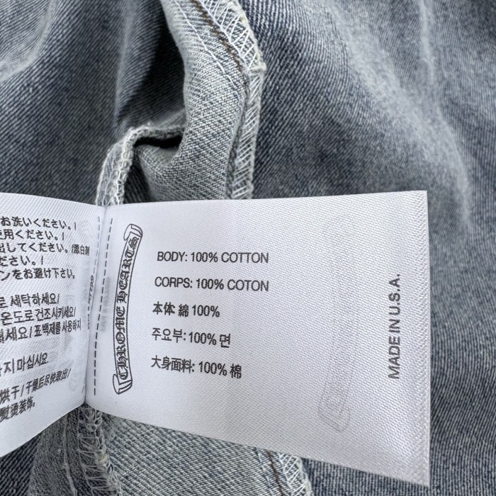 NIGO Chrome Hearts Logo Pattern Lapel Single Breasted Long Sleeve Denim Jacket #nigo332839