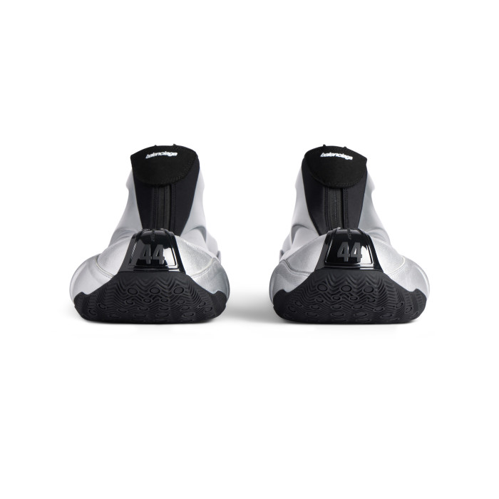 NIGO Balenciaga Basketball White Distressed Round Toe Zipper Basketball Shoes #nigo332802