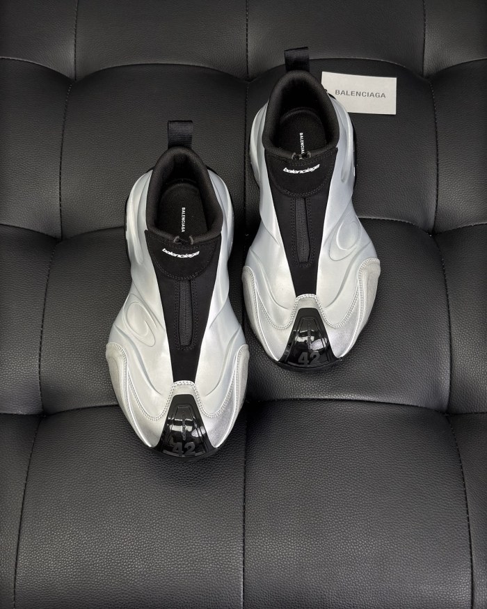 NIGO Balenciaga Basketball White Distressed Round Toe Zipper Basketball Shoes #nigo332802