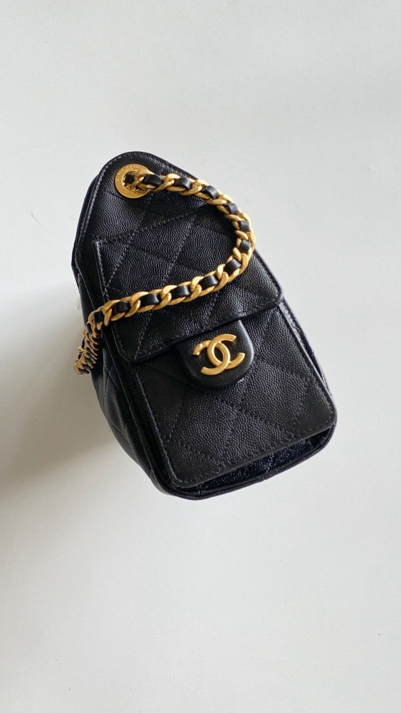 NIGO Chanel 25 Women's Mini Handbag Metallic Grained Embossed Calfskin And Silver Metal Silver #nigo332929