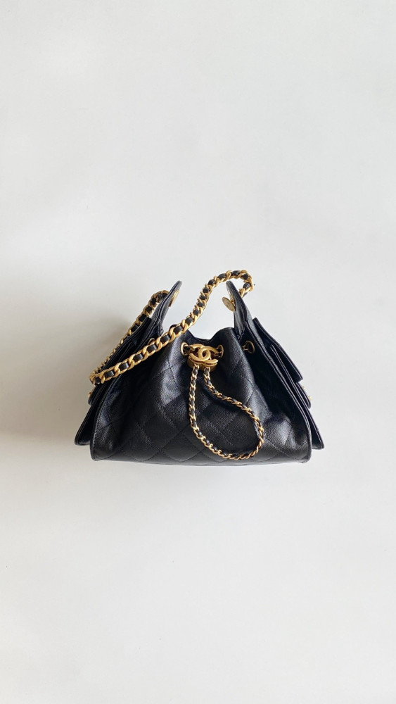 NIGO Chanel 25 Women's Mini Handbag Metallic Grained Embossed Calfskin And Silver Metal Silver #nigo332929