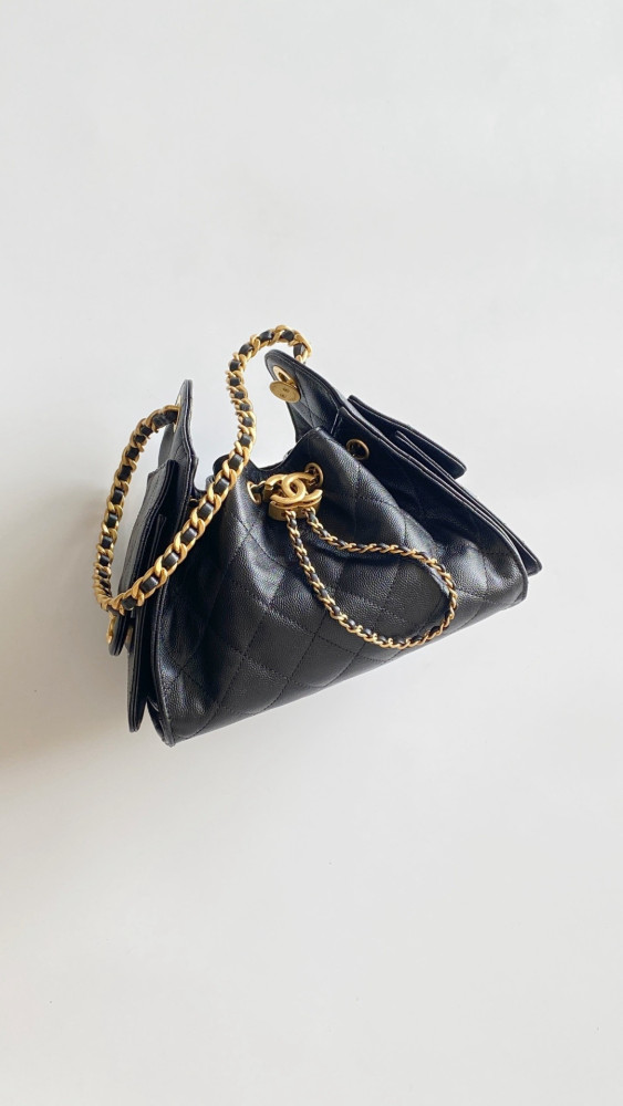 NIGO Chanel 25 Women's Mini Handbag Metallic Grained Embossed Calfskin And Silver Metal Silver #nigo332929