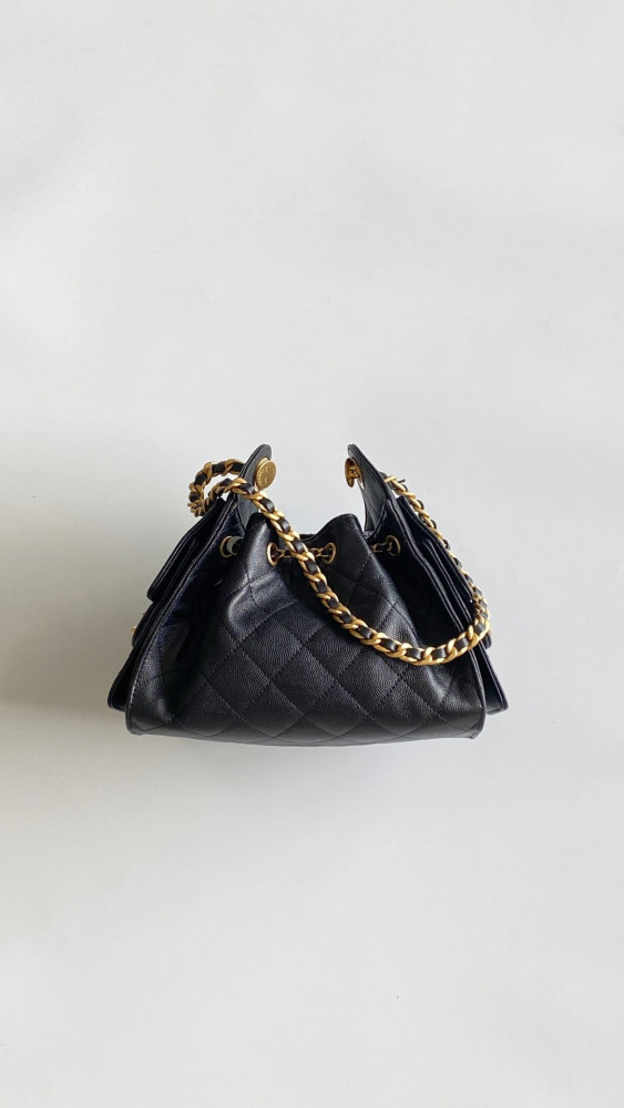 NIGO Chanel 25 Women's Mini Handbag Metallic Grained Embossed Calfskin And Silver Metal Silver #nigo332929