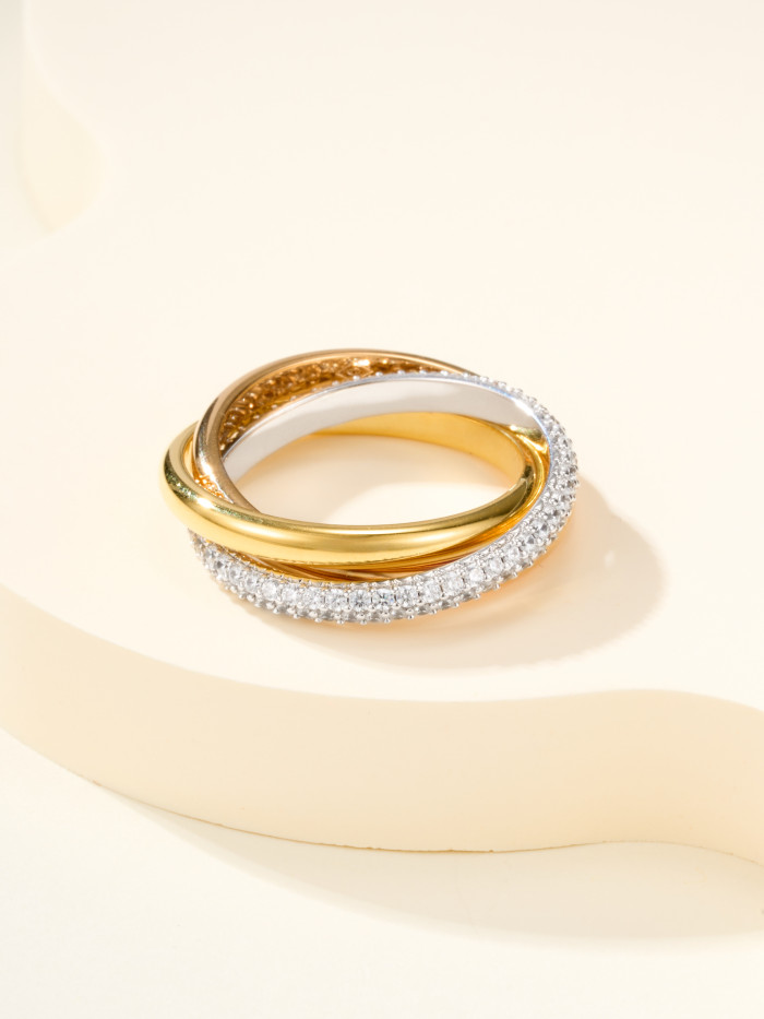 NIGO Cartier Trinity Women's Single Circle Diamond Small Yellow Gold White Gold Rose Gold Ring #nigo323387