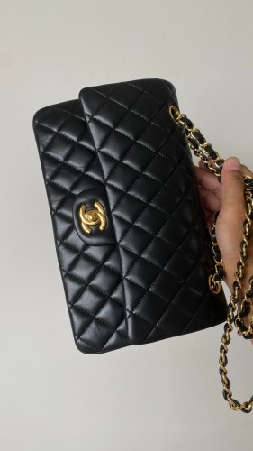 NIGO Chanel CF Women's Diamond Logo Sheepskin Shoulder Bag Medium #nigo332608