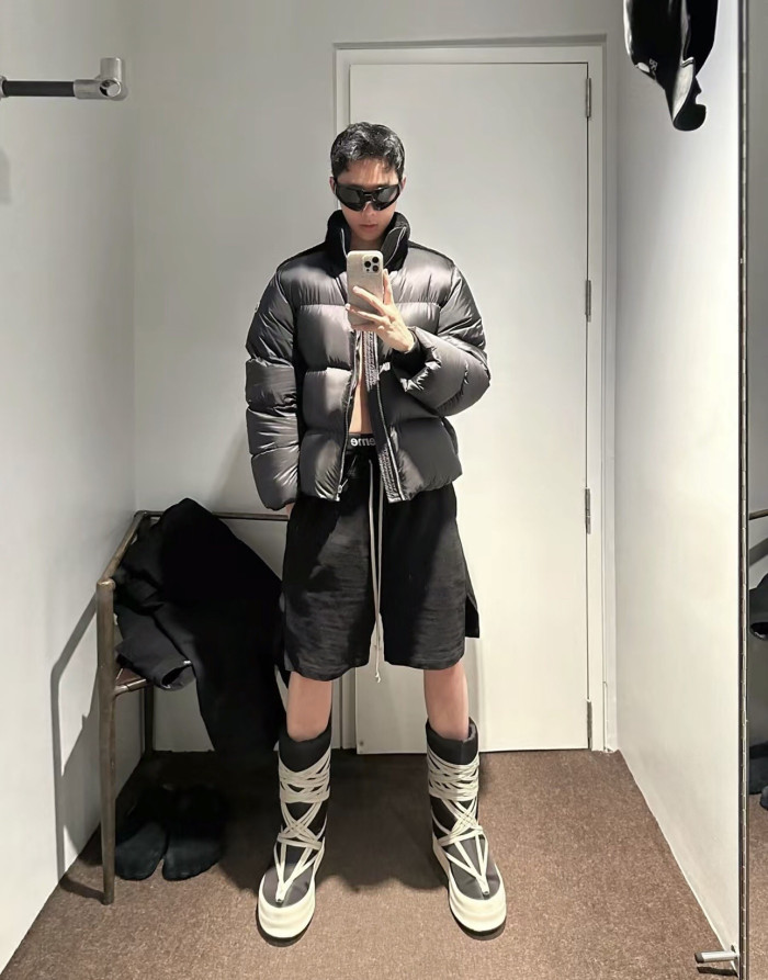 NIGO Moncler Cyclopic Men's And Women's Wool Collar Short Down Jacket #nigo333060