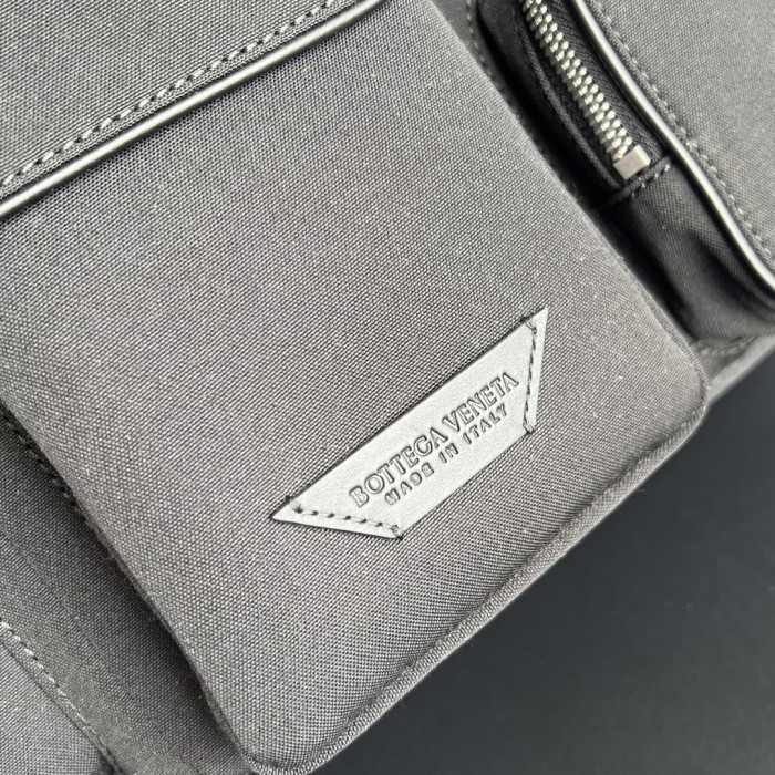 NIGO Bottega Veneta Crossroad Multi-Pocket Nylon Backpack Woven Leather Adjustable Straps #nigo333014
