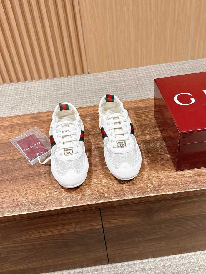 NIGO Gucci White GG Canvas Gucci Shift Series Women's Sneakers #nigo333045