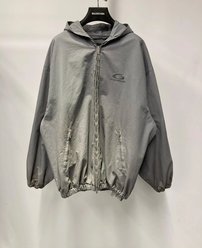 NIGO Balenciaga Solid Color Cotton Ripstop Zippered Hooded Long Sleeved Jacket Loose Fit #nigo333080