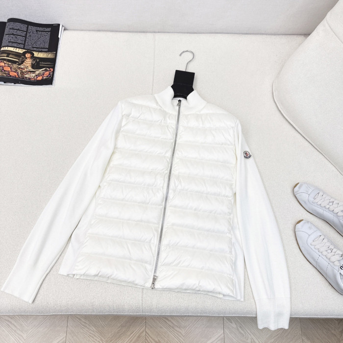NIGO Moncler Cardigan Women's Ski Solid Color Snow Mountain Stand Collar Wool Goose Down Down Jacket#nigo333081