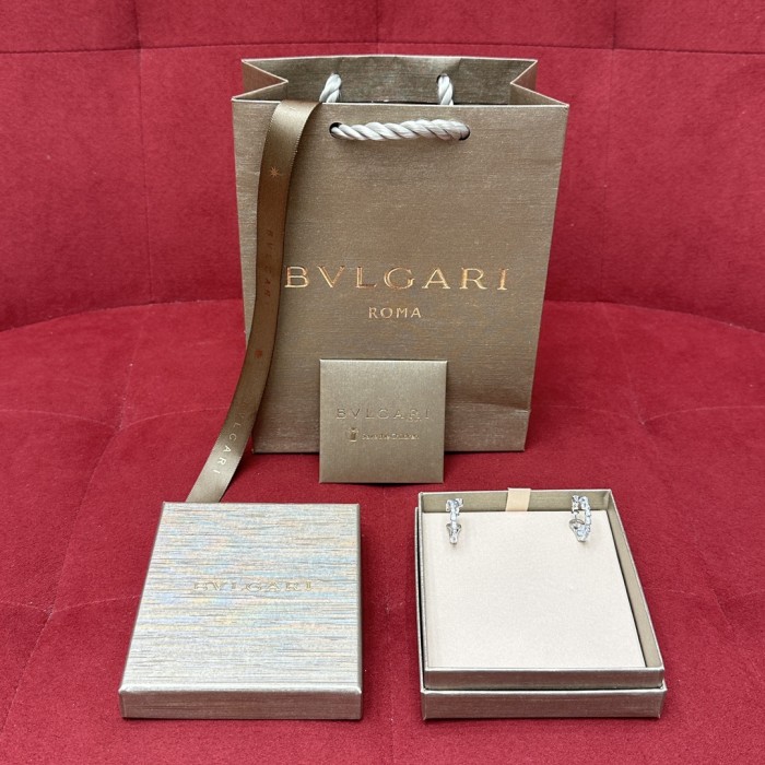 NIGO Bvlgari White Gold Serpenti Viper Earrings #nigo325498