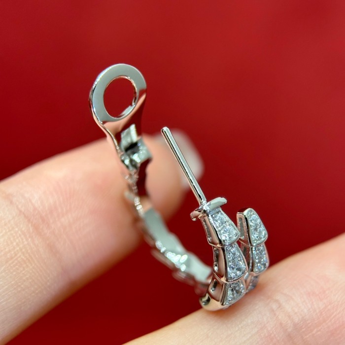NIGO Bvlgari White Gold Serpenti Viper Earrings #nigo325498