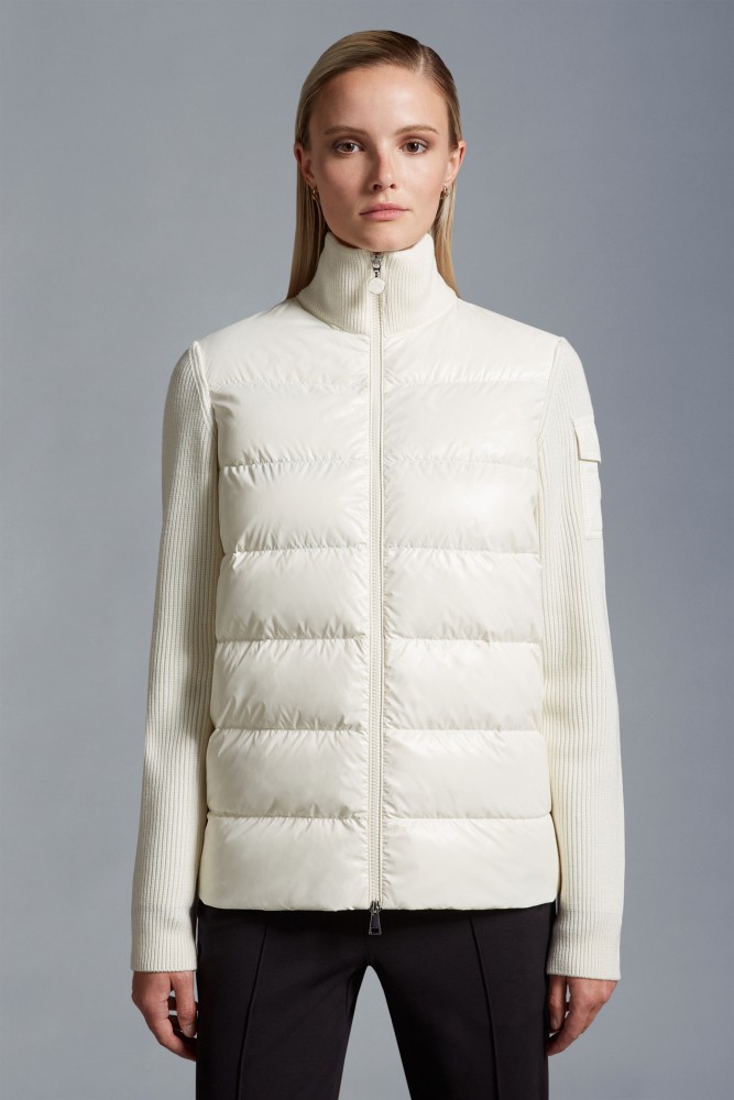NIGO Moncler Cardigan Women's Ski Solid Color Snow Mountain Stand Collar Wool Goose Down Down Jacket#nigo333081