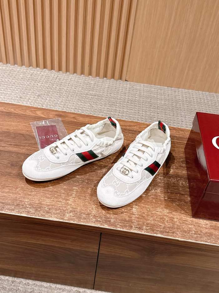 NIGO Gucci White GG Canvas Gucci Shift Series Women's Sneakers #nigo333045