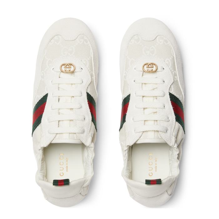 NIGO Gucci White GG Canvas Gucci Shift Series Women's Sneakers #nigo333045