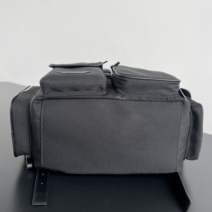 NIGO Bottega Veneta Crossroad Multi-Pocket Nylon Backpack Woven Leather Adjustable Straps #nigo333014