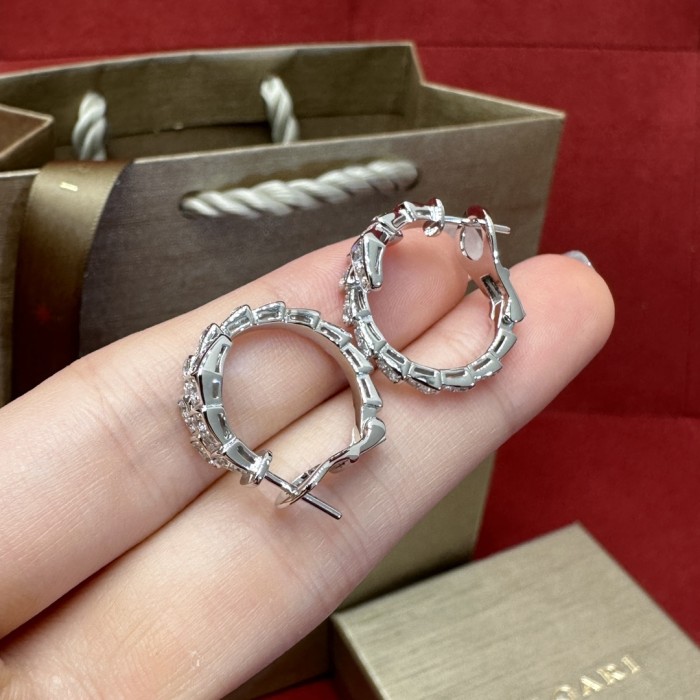 NIGO Bvlgari White Gold Serpenti Viper Earrings #nigo325498
