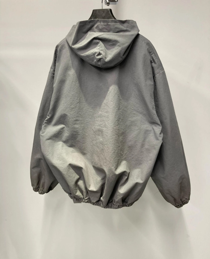NIGO Balenciaga Solid Color Cotton Ripstop Zippered Hooded Long Sleeved Jacket Loose Fit #nigo333080