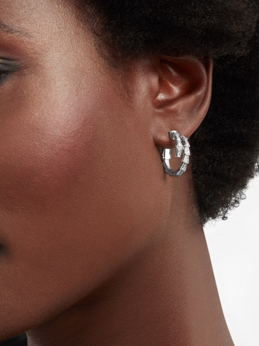 NIGO Bvlgari White Gold Serpenti Viper Earrings #nigo325498
