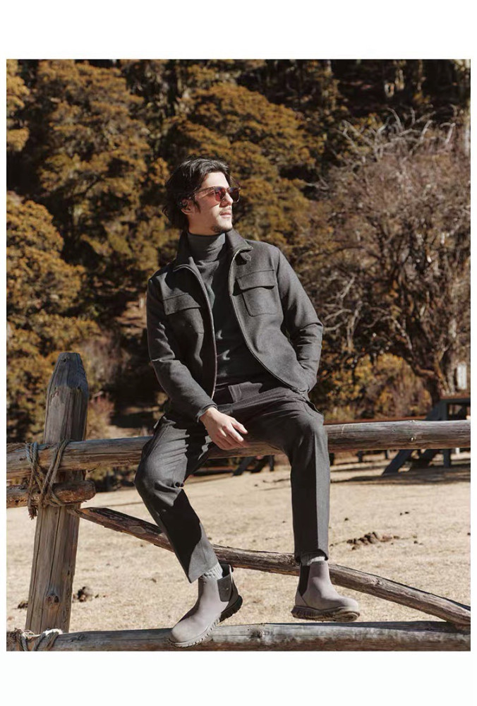 NIGO Montre Men's Waterproof Wool And Goose Down Hunting Jacket With Stand Collar #nigo333011