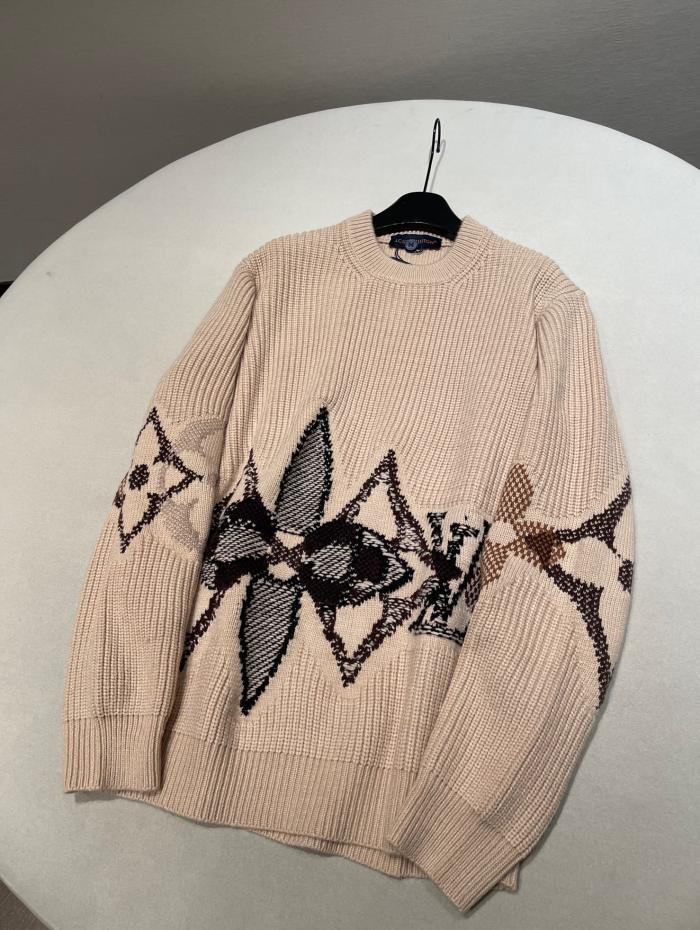 NIGO Louis Vuitton Men's Monogram Intarsia Superfine Wool Crew Neck Sweater #nigo333010