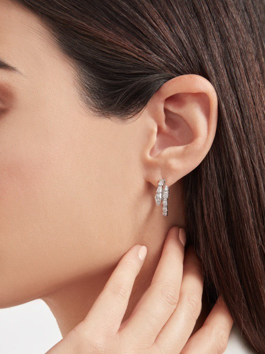 NIGO Bvlgari White Gold Serpenti Viper Earrings #nigo325498