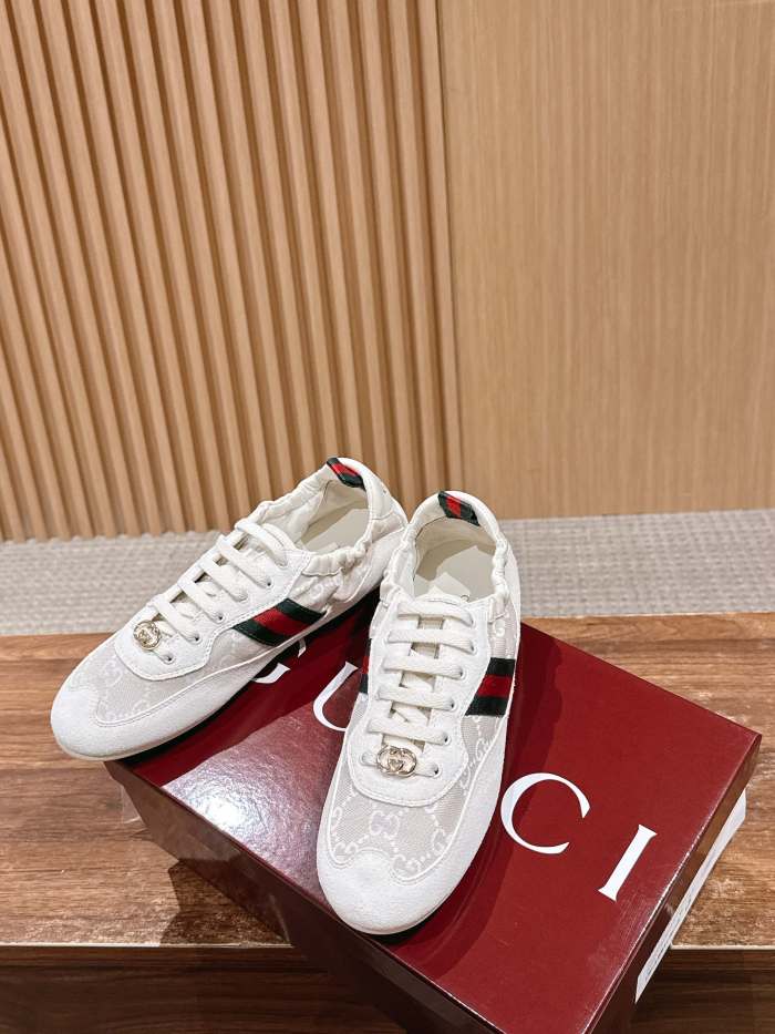 NIGO Gucci White GG Canvas Gucci Shift Series Women's Sneakers #nigo333045