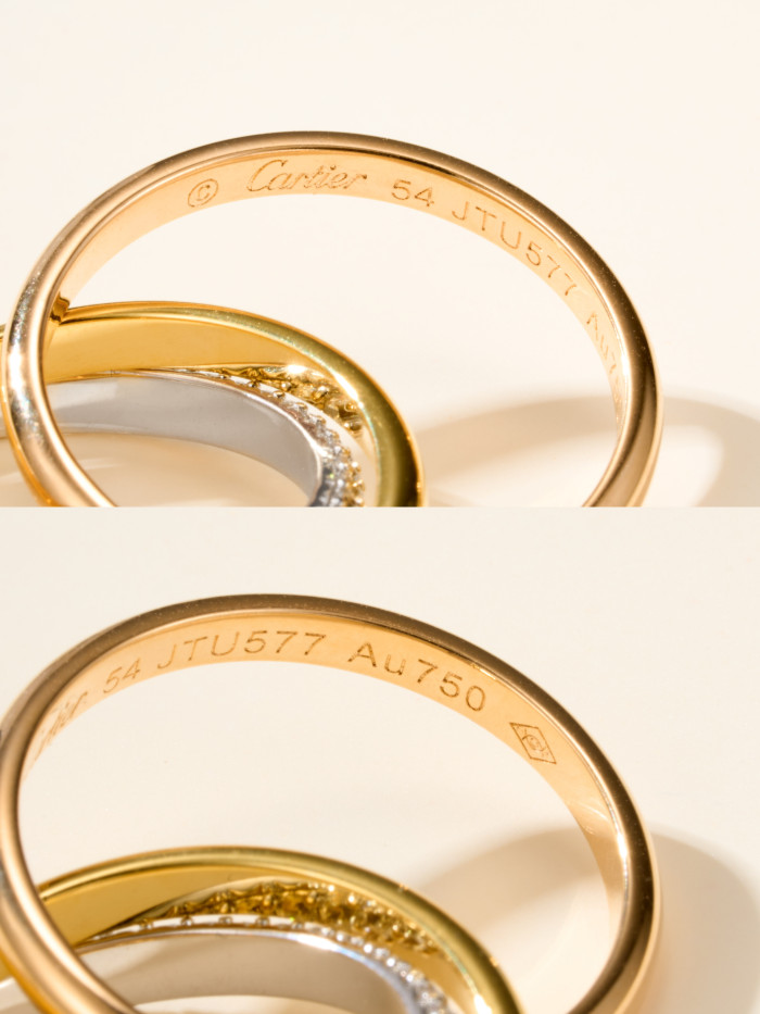 NIGO Cartier Trinity Women's Single Circle Diamond Small Yellow Gold White Gold Rose Gold Ring #nigo323387