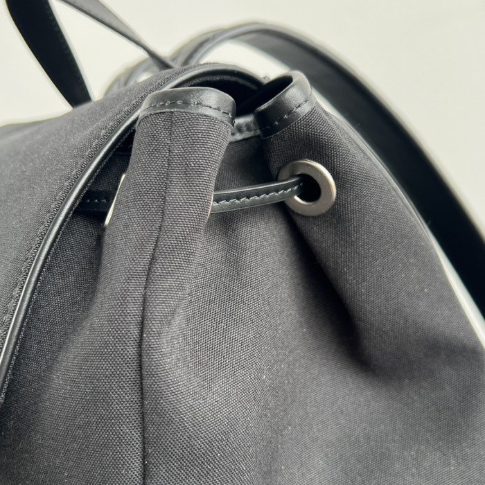 NIGO Bottega Veneta Crossroad Multi-Pocket Nylon Backpack Woven Leather Adjustable Straps #nigo333014