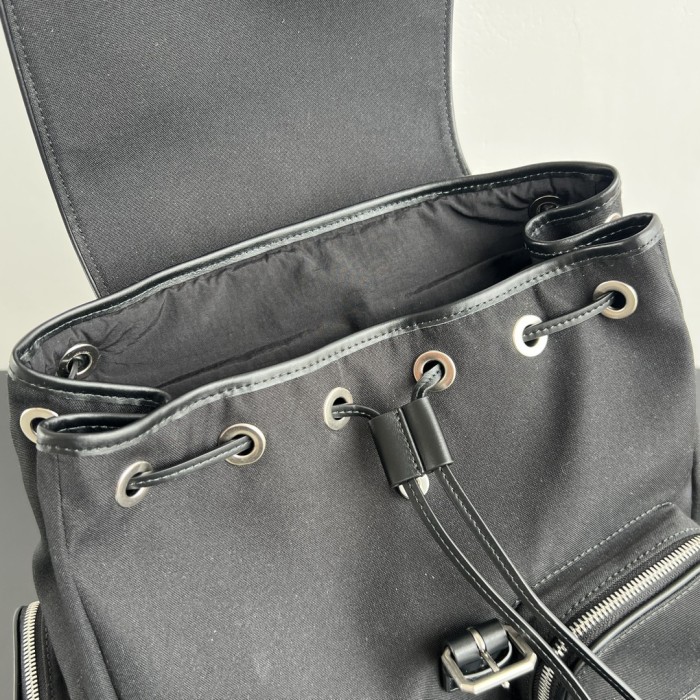 NIGO Bottega Veneta Crossroad Multi-Pocket Nylon Backpack Woven Leather Adjustable Straps #nigo333014