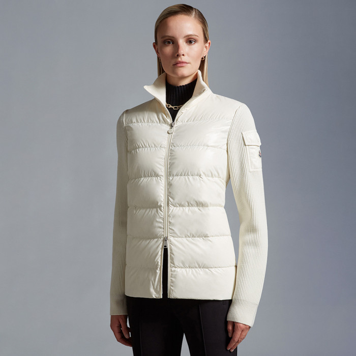 NIGO Moncler Cardigan Women's Ski Solid Color Snow Mountain Stand Collar Wool Goose Down Down Jacket#nigo333081