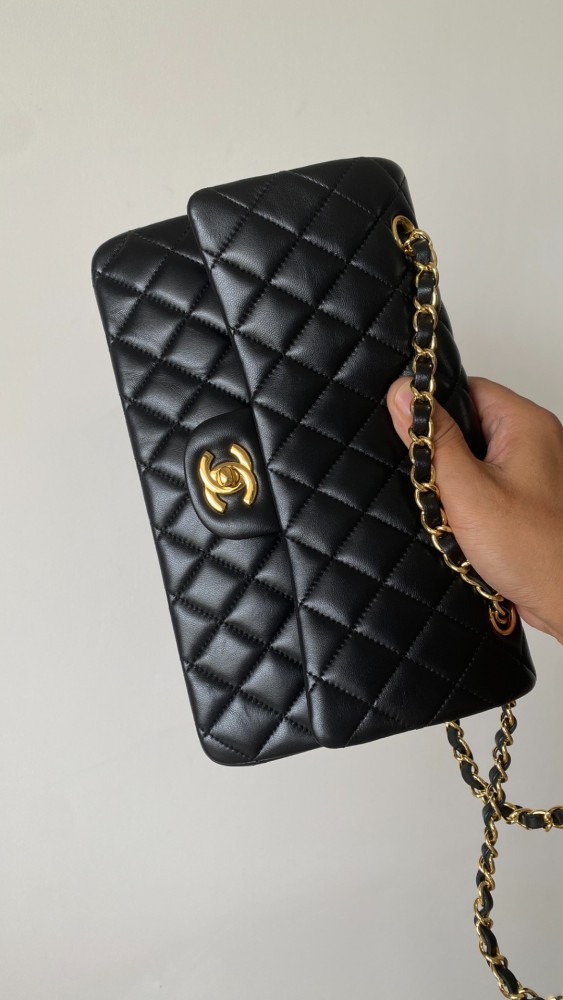NIGO Chanel CF Women's Diamond Logo Sheepskin Shoulder Bag Medium #nigo332608