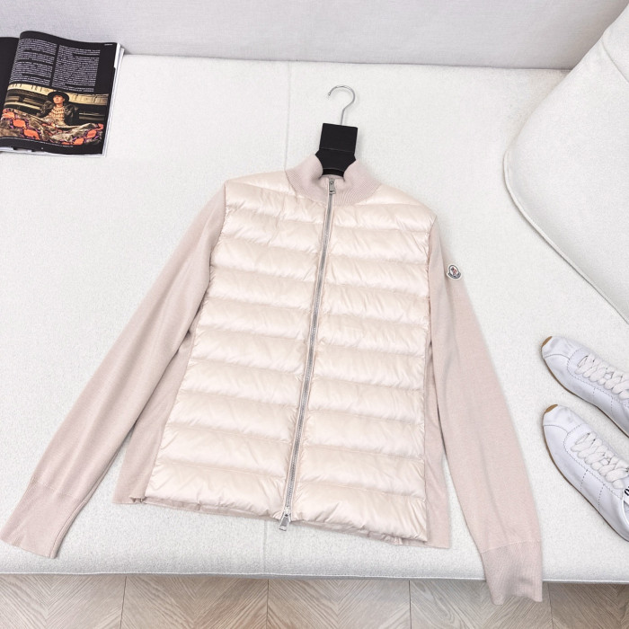 NIGO Moncler Cardigan Women's Ski Solid Color Snow Mountain Stand Collar Wool Goose Down Down Jacket#nigo333081