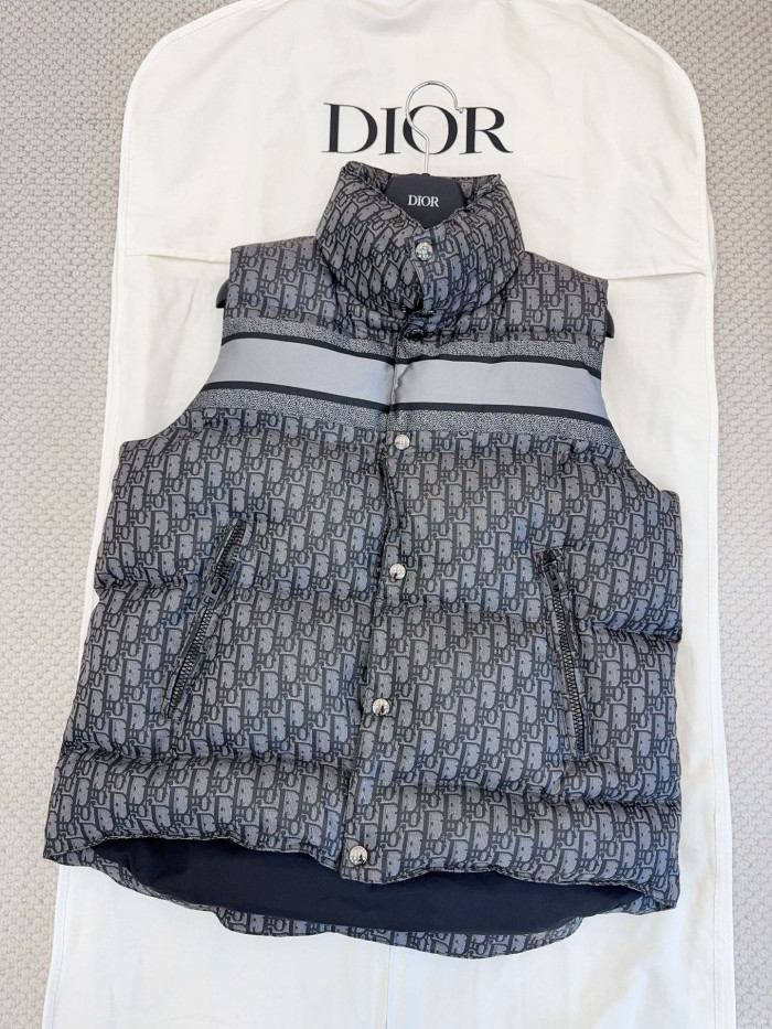 NIGO Dior 25FW Oblique Jacquard Ski Series Cotton Vest Back Logo Jacquard Webbing #nigo333043